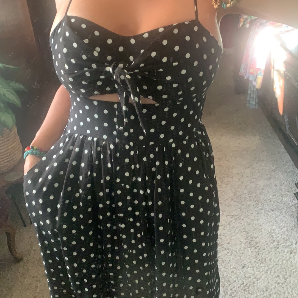Polka dot midi dress
